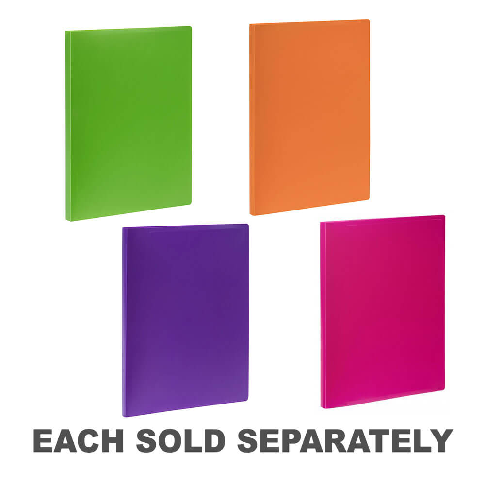 Marbig Report Cover Summer Colours Flat File (A4)Lime