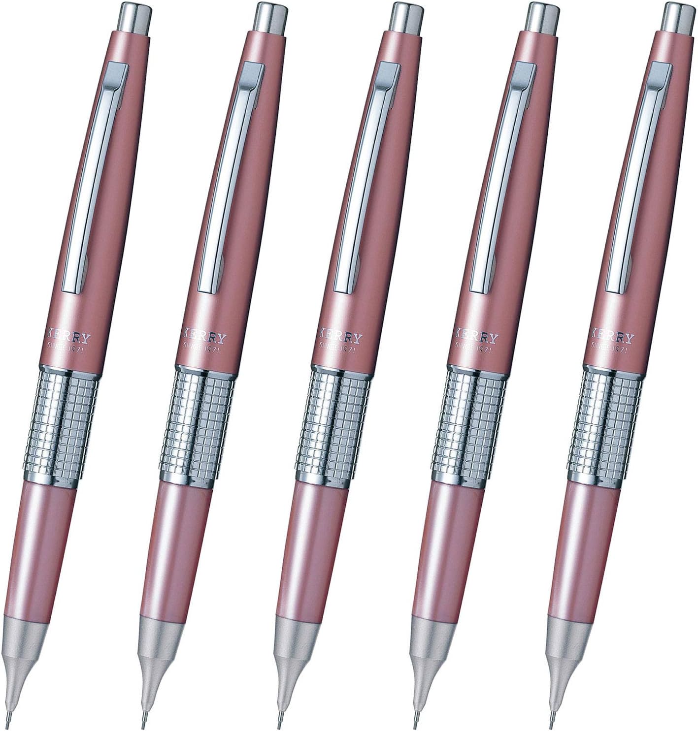 Pentel Mechanical Pencil Mannensil Kerry  Cap Type, Rose, 5 Pieces, P1035-PD