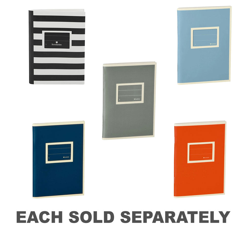 Semikolon Lined A6 Exercise BookBlack Stripe