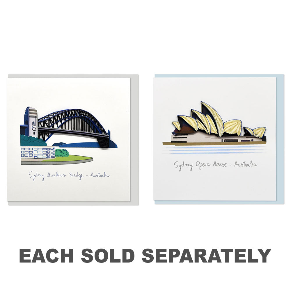 Sydney Quilled Greeting Card (15x15cm)Harbour Bridge